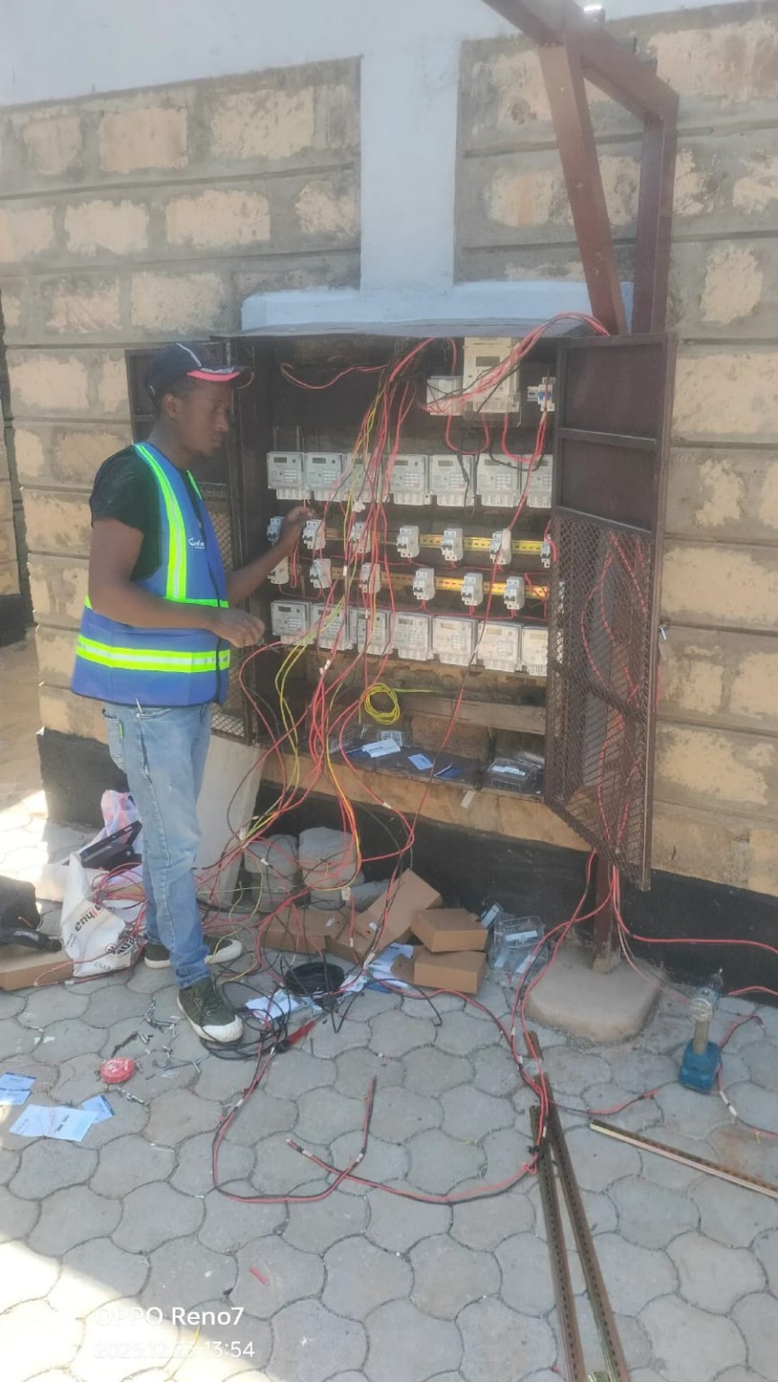 Electrical installation work in progress
